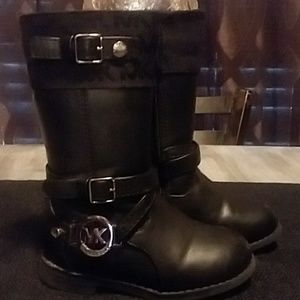 Kids Black "Micheal Kors" boots